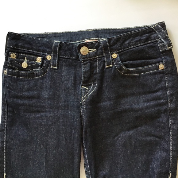 TRUE RELIGION DARK WASH SEQUIN POCKET BOOT CUT JE… - Picture 10 of 16